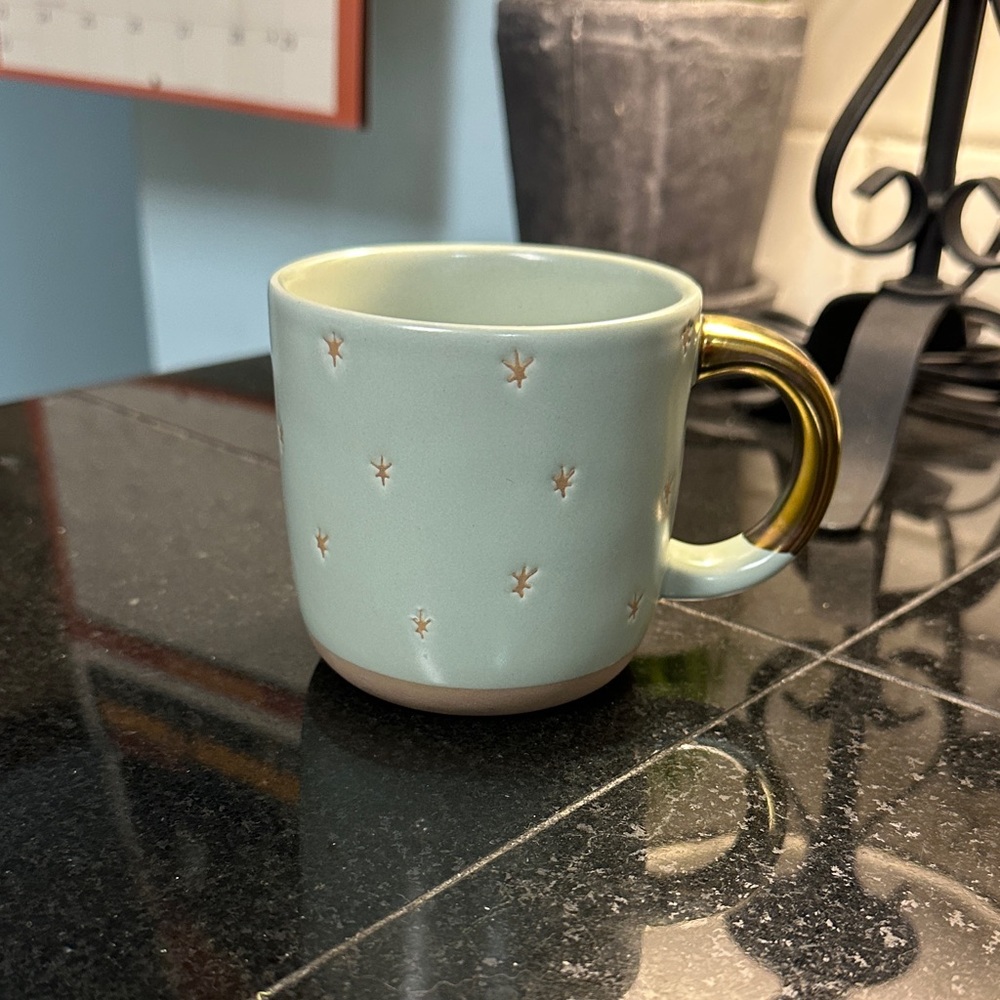 Hearth & Hand Mint Mug with Gold Handle